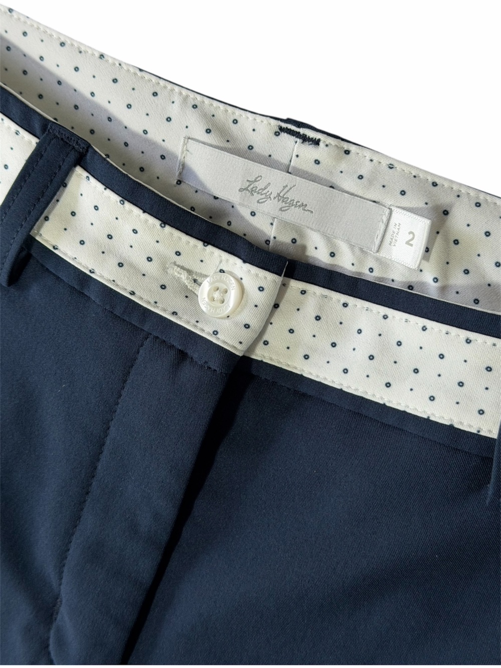 Lady Hagen Navy Golf Pants Women’s Size 2 Performance Stretch Slim Fit - Picture 2 of 8